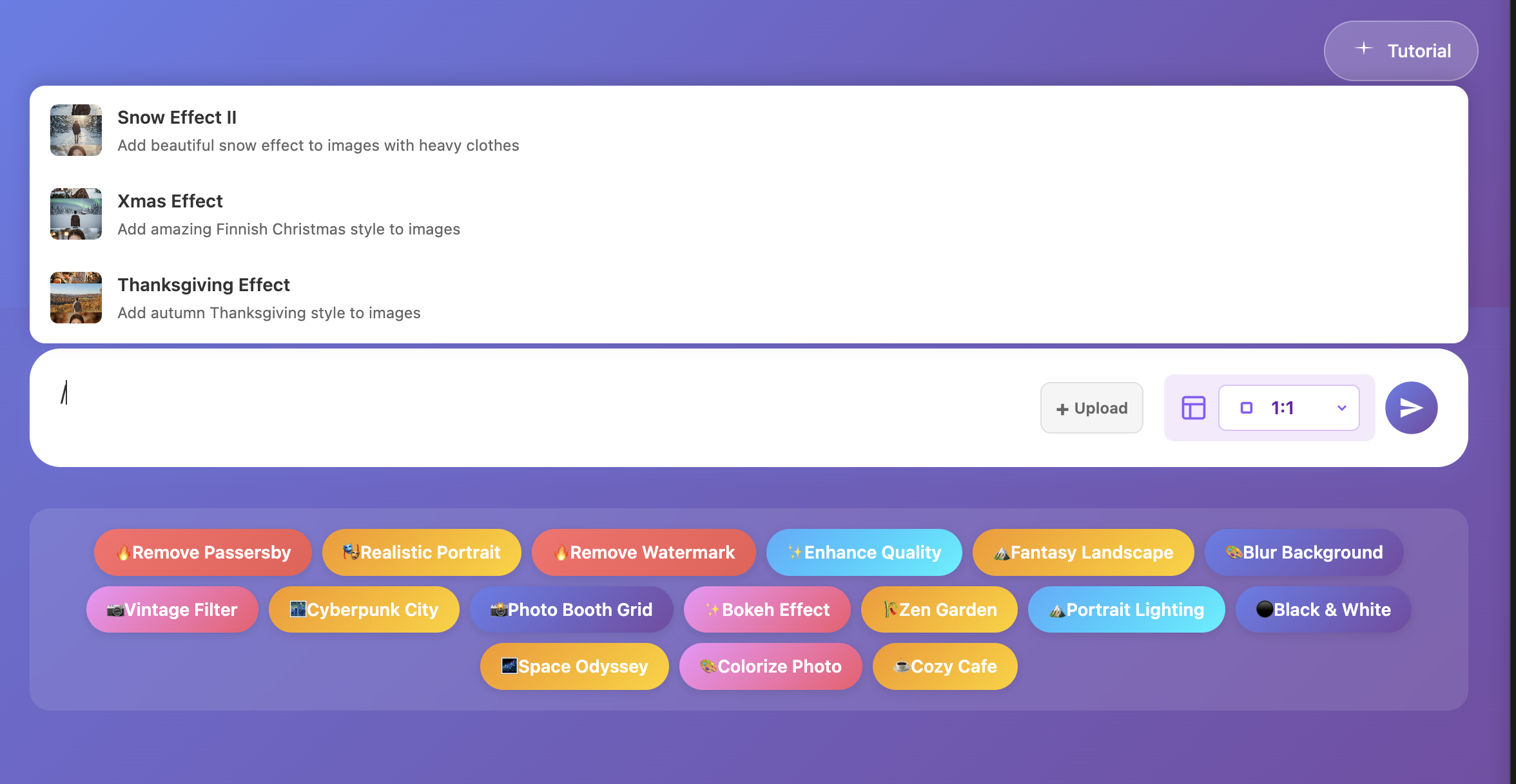 ChatAt Gugu Christmas Effect Menu