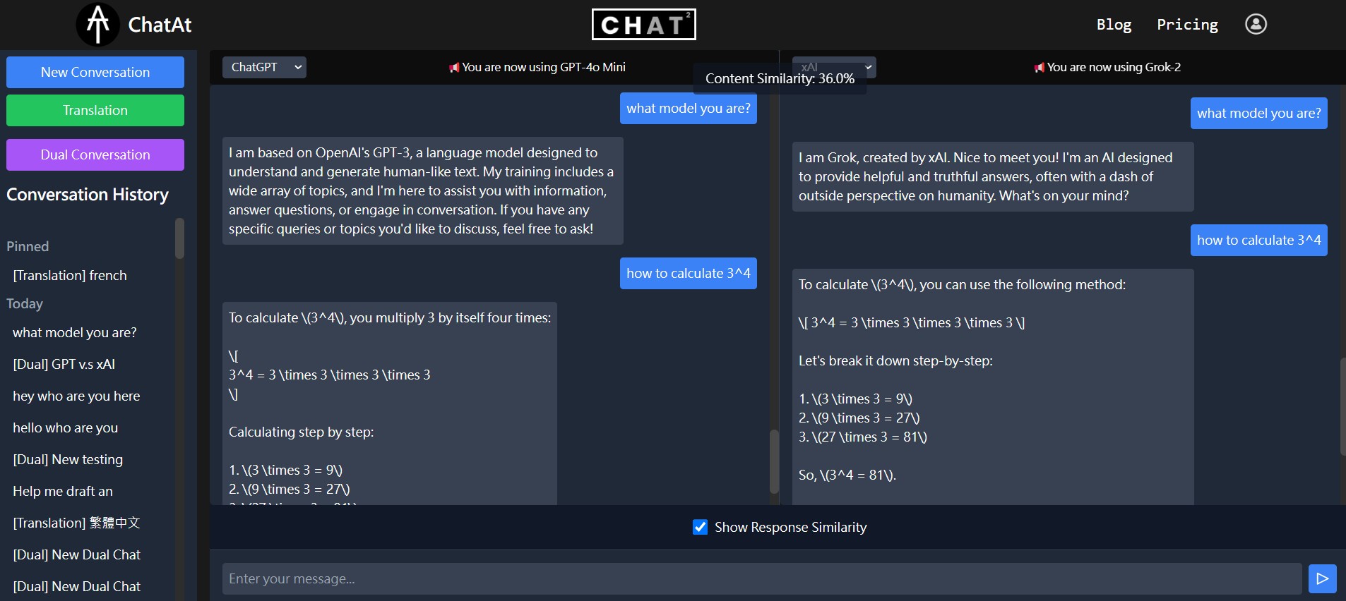 Dual Conversation Mode