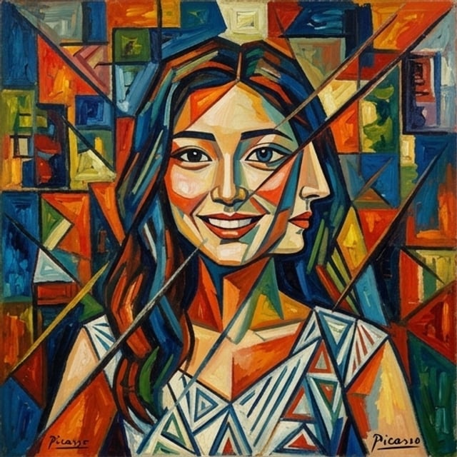 Digital Portrait in Picasso Style