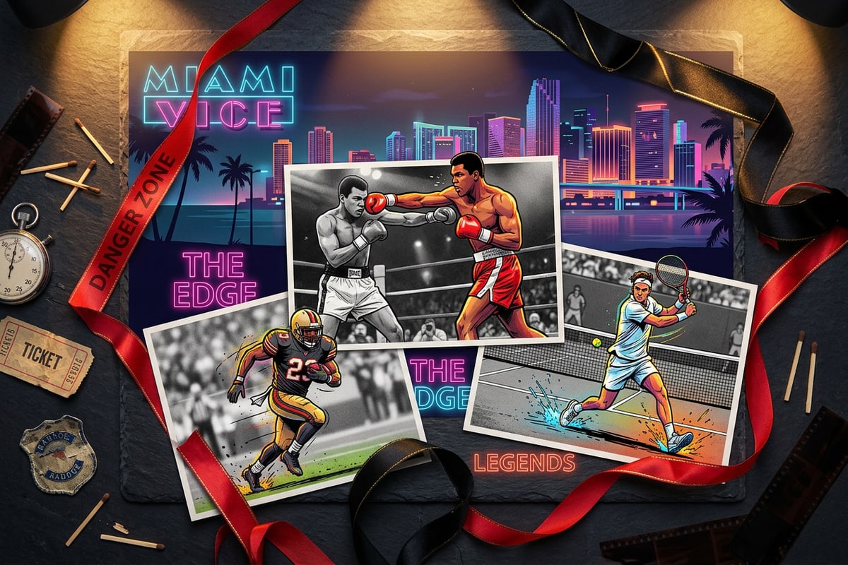 Flat-lay collage setup showing black and white photos transforming into color.