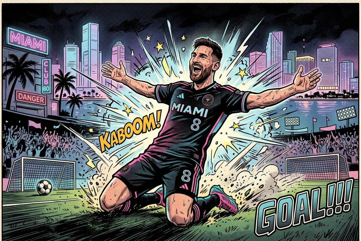 A soccer ball in mid-air with golden energy and ink-splatter effects in a graphic novel style.