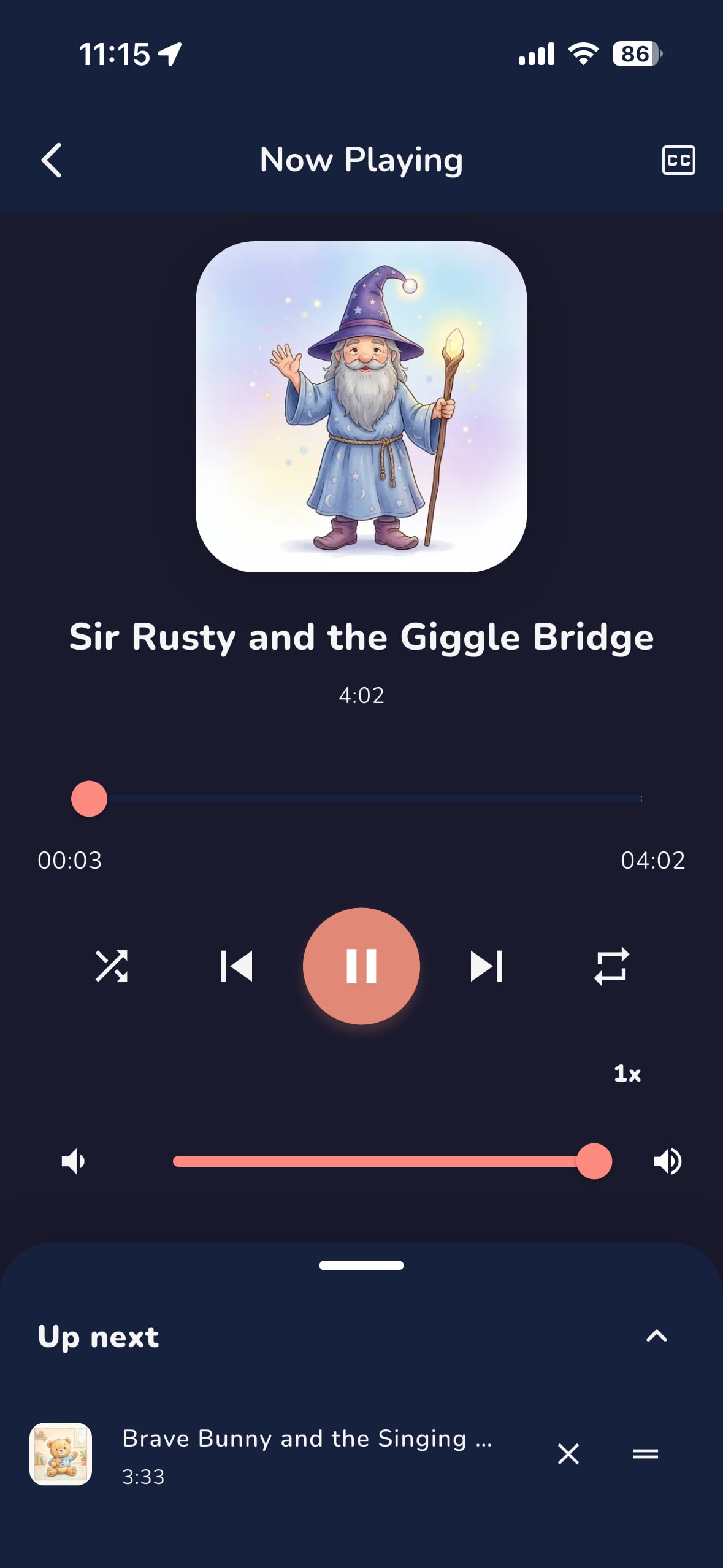 Audio-Player der Luka App